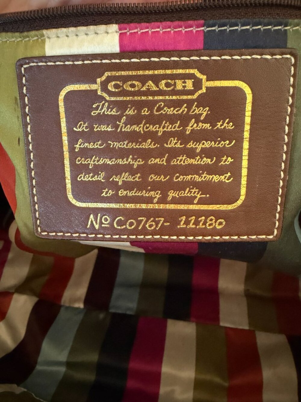 Coach C Denim Tote - Picture 5 of 8